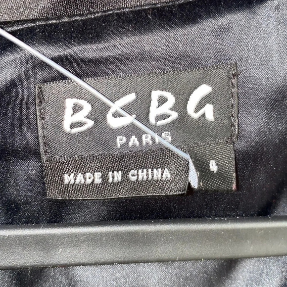 BCBG black satin yellow vintage 1950’s style bow detail cocktail dress - Picture 6 of 17